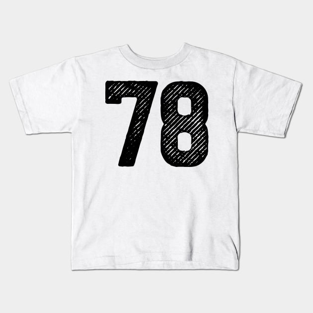 Seventy Eight 78 Kids T-Shirt by colorsplash